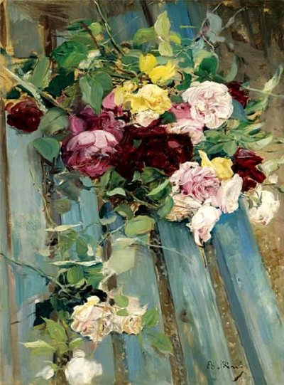 Still Life with Roses by Giovanni Boldini